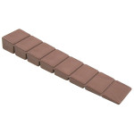 Cuña Plástico Ranurada Marron P/Calzar Muebles (100 uds.)