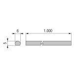 Varilla Cerradura (837) 1,00Mts. Niquel Para Cerradura Falleba Mod.meys