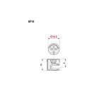 Excentrica 15-14 Con Borde Sp18 Zamak Zincado Int.9Mm. Diam.exterior 16,5Mm. (100 uds.)