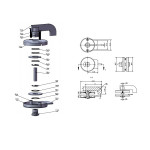 Muletilla Cabine Ø50 Inoxidable 304 Pta.corred