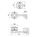 Muletilla Cabine Ø50 Inoxidable 304 Pta.corred