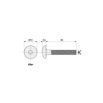 Tornillo Cabeza Bombata Allen Zincado 8-90 (100 uds.)