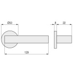 Roseta Zamak Quattro Ø50 Zc Cromo Roseta Redonda D50X7Mm.