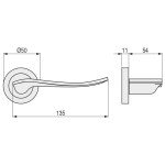Roseta Zmk Laida 1054 Ø50 Cromo Satinado