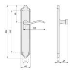 Manilla Laton Camila 796 255X45 Bronce