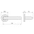Roseta Inox-Art Hebe D53 Forma "L" Recta Inoxidable 304