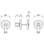 Muletilla Desbloqueo Nexa Regulable Inoxidable 304 D53