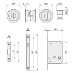 Kit Cierre Puerta Corredera Red. Cuero Satinado