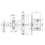 Picaporte Tesa Silen.inox 134Up50Ai Entrada 50.C/Recto.frente Inox.silencioso