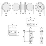 Pomo Bola Cerradura Tesa 3902 Cm Cuadradillo 8Mm
