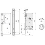 Cerradura Para Madera Tesa 130/48C/Hn Ent-40Mm, Dist-70, Crecto, Niquelada