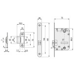 Picaporte Unificado Silencioso Canto Redondo 134Us5Rae Dorado. 50/70