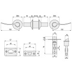 Pomo Manivela Barcelona Paso 3B05 Cm Cromo Mate