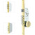 Cerradura Seguridad Bulones Tesa 3 Puntos T2B3566Le Cerradero 40Mm, Dorada, Esc/Abierto