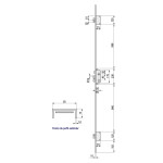 Cerradura Seguridad Bulones Tesa 3 Puntos T2B3566Le Cerradero 40Mm, Dorada, Esc/Abierto