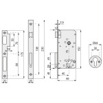 Cerradura Para Madera Tesa 130/48C/Ae Ent-40Mm, Dist-70, C/Recto, Latonada