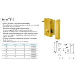 Cerradura Seg.sobreponer Tesa Ts10T6Iac Bombillo-T60, Plateada, Mano Izquierda