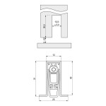 Perfil P/Sobreponer Burlete Ft A1150