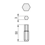 Caja 5 Puntas 1/4 Torsion "T" Sw3-50 Azl