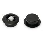 Rodillo Fijo Rida D54-40 Plástico Negro Aro Ø15 Plast., Carga 50Kg Rueda