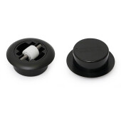 Rodillo Fijo Rida D54-40 Plástico Negro  Aro Ø15 Plast., Carga 50Kg Rueda