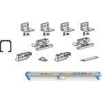 Kit De Herrajes Eclettica Para Puerta Corredera De Madera Con Freno Amortiguado Y Carril De 3M - Carga Máxima 120