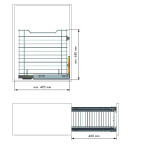 Tolva Ropa Classic M300 Cromo  Con Guia Oculta Ca, Extracción Total 30Kg. Sp16-19.