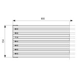 Rejilla Ventilacion Horno M900 Blanco  (8 Varillas Por Caja).