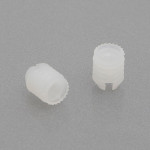 Tuerca Nylon Blanco Coto M4 D8X11 Para Taladro 8Mm. Con Ranura En La Cabeza. (100 uds.)