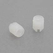 Tuerca Nylon Blanco Coto M4 D8X11 Para Taladro 8Mm. Con Ranura En La Cabeza. (100 uds.)