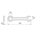 Llave Fija Eco Chapa Zincado Nº13