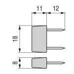 Tope Dos Puntas Chad Marron (1.000U)