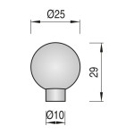 Pomo Bola Acero Inoxidable Tous Ø25Mm