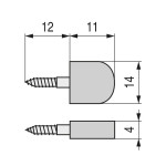 Soporte Estante Pq Con Tornillo Marron (100U)