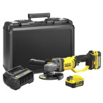Amoladora Stanley 125Mm V20 2X18V-4Ah Sfmcg400M2K