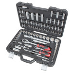 Maletin Profesional 99Pzas. 1/2-1/4" Vasos 1/2-1/4". Locksystem.