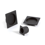 Kit Tiradores Cuadradas Pta.corred. Negro Madera Negro Mate