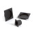 Kit Tiradores Cuadradas Pta.corred. Negro Madera Negro Mate