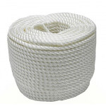 Cuerda De Nylon. Trenzada. Mate. Blanco. Diámetro 10 Mm. Fibra Sintética