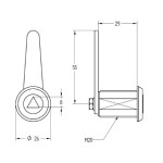 Cerradura Lengüeta Triangular 8Mm 193M Para Casetas De Luz
