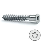 Tornillo Autorroscante Rosca Madera, Allen Zincado 7-60 Cabeza Plana Con Punta (100 uds.)