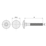 Tornillo D-603 Sin Tuerca T/Rosca Zincado 8-45 (100 uds.)