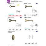 Llave Clasica Provenzal Oro Viejo L75 Larga. Caña 45Mm.