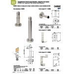 Percha Roseta Cabine Inoxidable Con Tope Goma Inoxidable 304