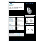 Rueda Giratoria Agila+ Aro De Goma Ø100 Plástico Zincado Aro De Goma Polipropileno, Antihuella Y Antihilo.