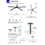 Columna Ø60 Con Placa Para Altura Total 355 Solo Para Bases Cecy Y Romina. Giratorio