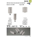 Bisagra Plana Cabine Sin Muelle Inoxidable 76X65X2,3