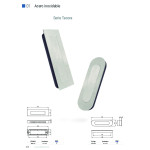 Tirador Embutir Ovalado 155X45X19 Inoxidable C/M Con Muelle. Inoxidable 304.