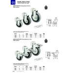 Rueda Giratoria Jade Plus Aro De Goma Ø60 Tp Zincado Placas Antihilo Y Doble Hilera De Bolas.