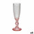 Copa de champán Vivalto PR05720ZD/BHA6 PINK Rosa Transparente Vidrio 180 ml (6 Unidades)